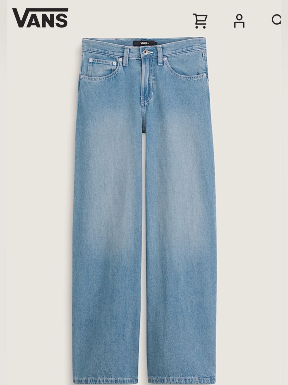 Vans Women's Light Blue Baggy Jeans